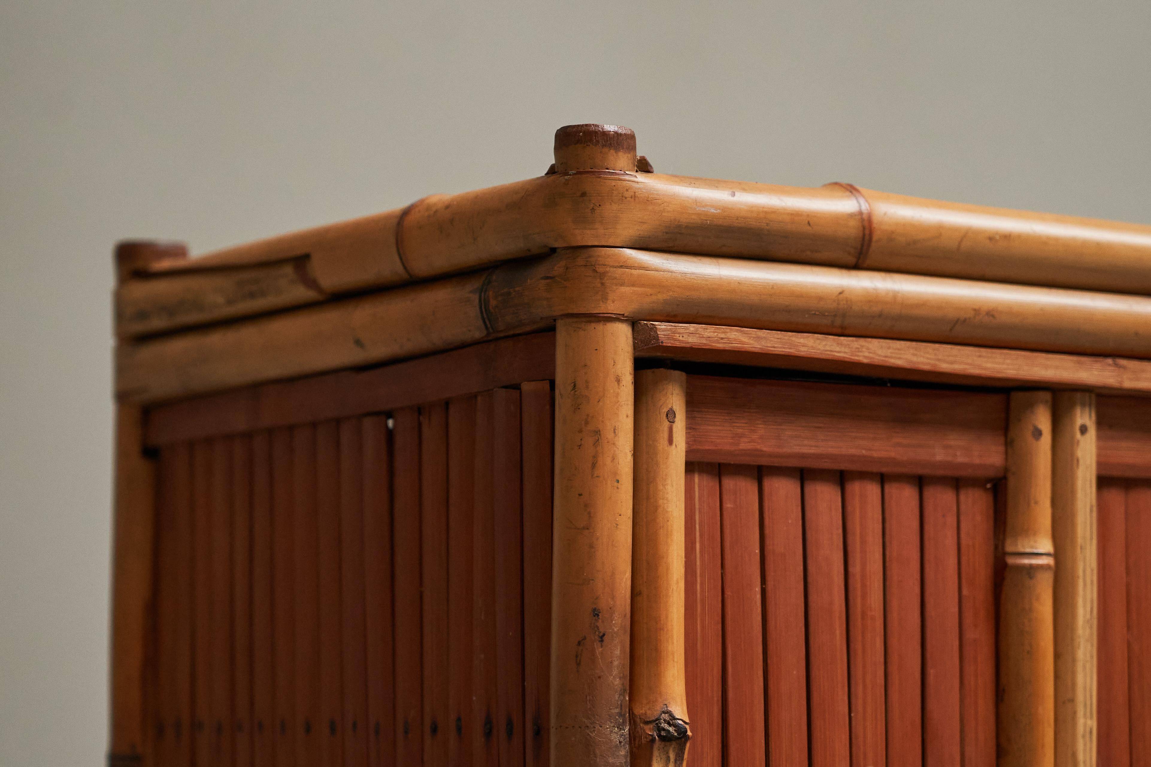 Mid-Century Bamboo Wardrobe from the 1960s