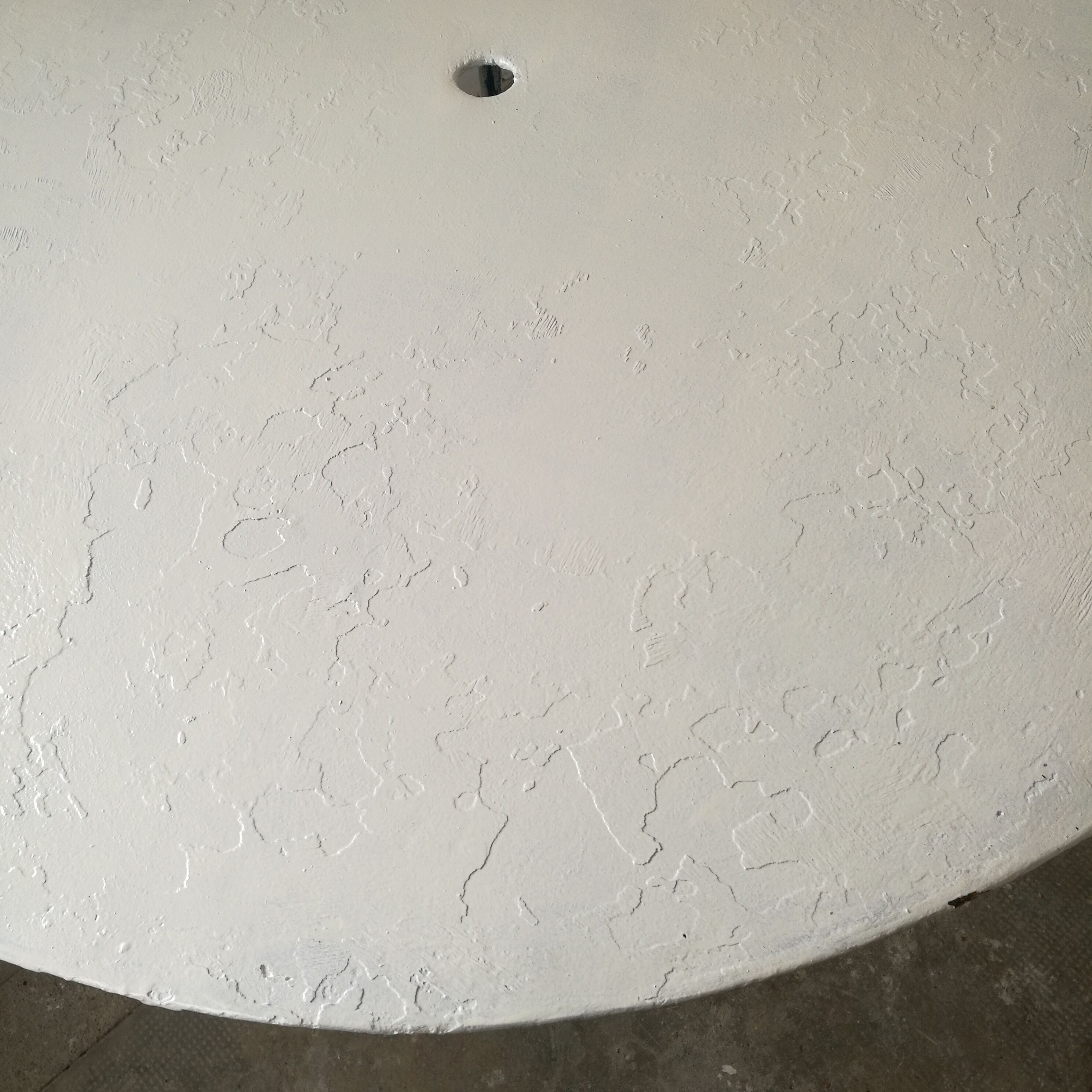 Guerin metal garden table, bistro table, cast foot