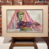 Framed watercolor