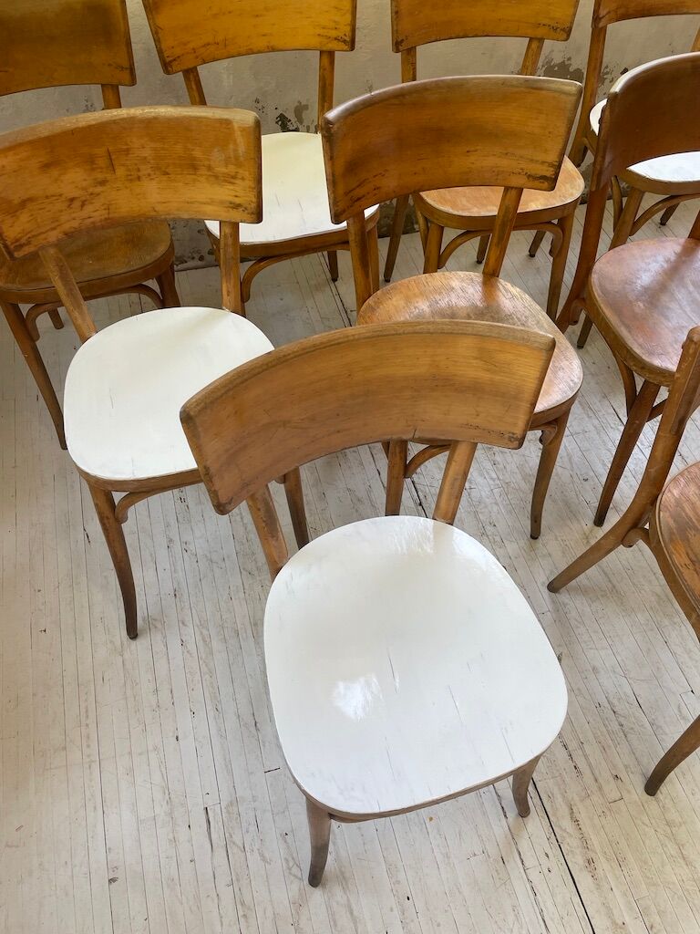 Set of 11 Baumann bistro chairs