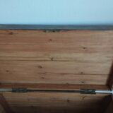 Old waxed wooden trunk 19th century