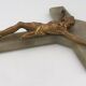 Vintage onyx stone wall crucifix and gold metal christ
