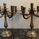 Pair of candlesticks 5 bronze lights