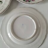Trio of antique hand-painted plates