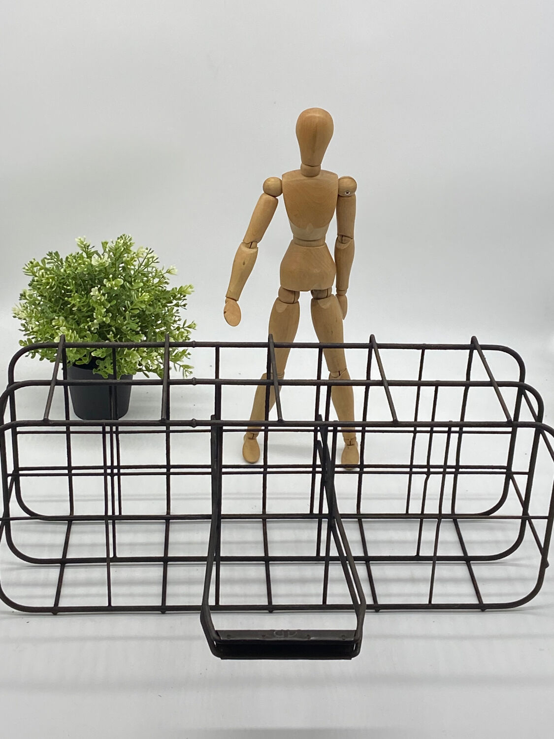 Old metal bottle rack