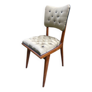 Chaise vintage 50 soie - taupe