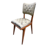 Vintage chair 50 taupe silk