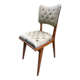 Vintage chair 50 taupe silk
