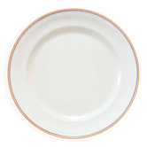 Vintage cream bowl with orange rim