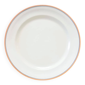 Bol vintage crème avec bord orange
