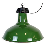 Industrial Green Enamel Factory Pendant Lamp, 1960s