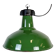 Lampe à suspension industrielle en émail vert, années 1960