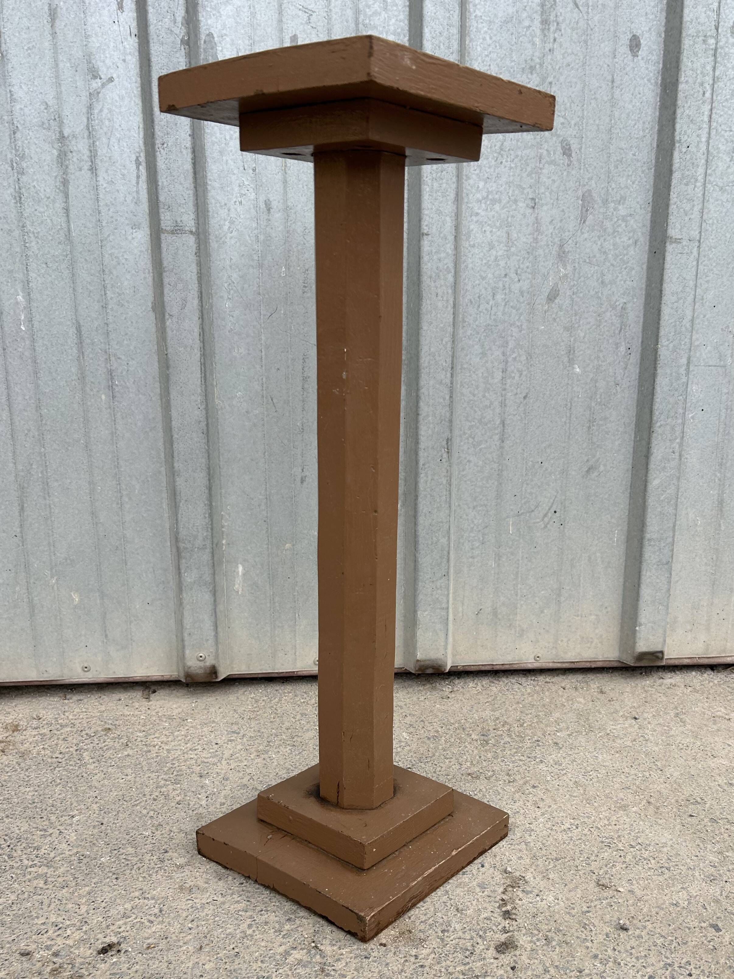 Antique wooden column
