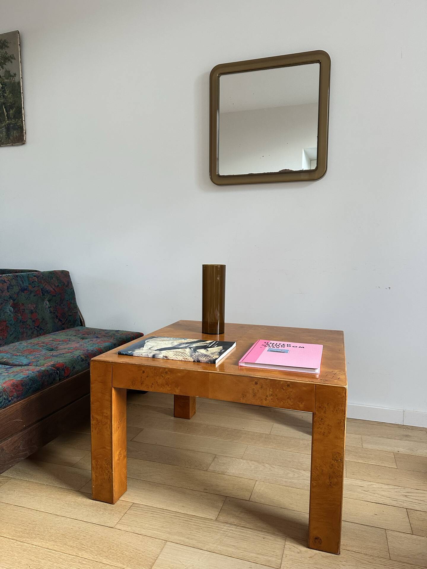 Table basse en loupe de peuplier