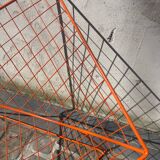 Orange lattice armchair