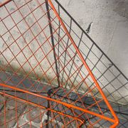 Orange lattice armchair