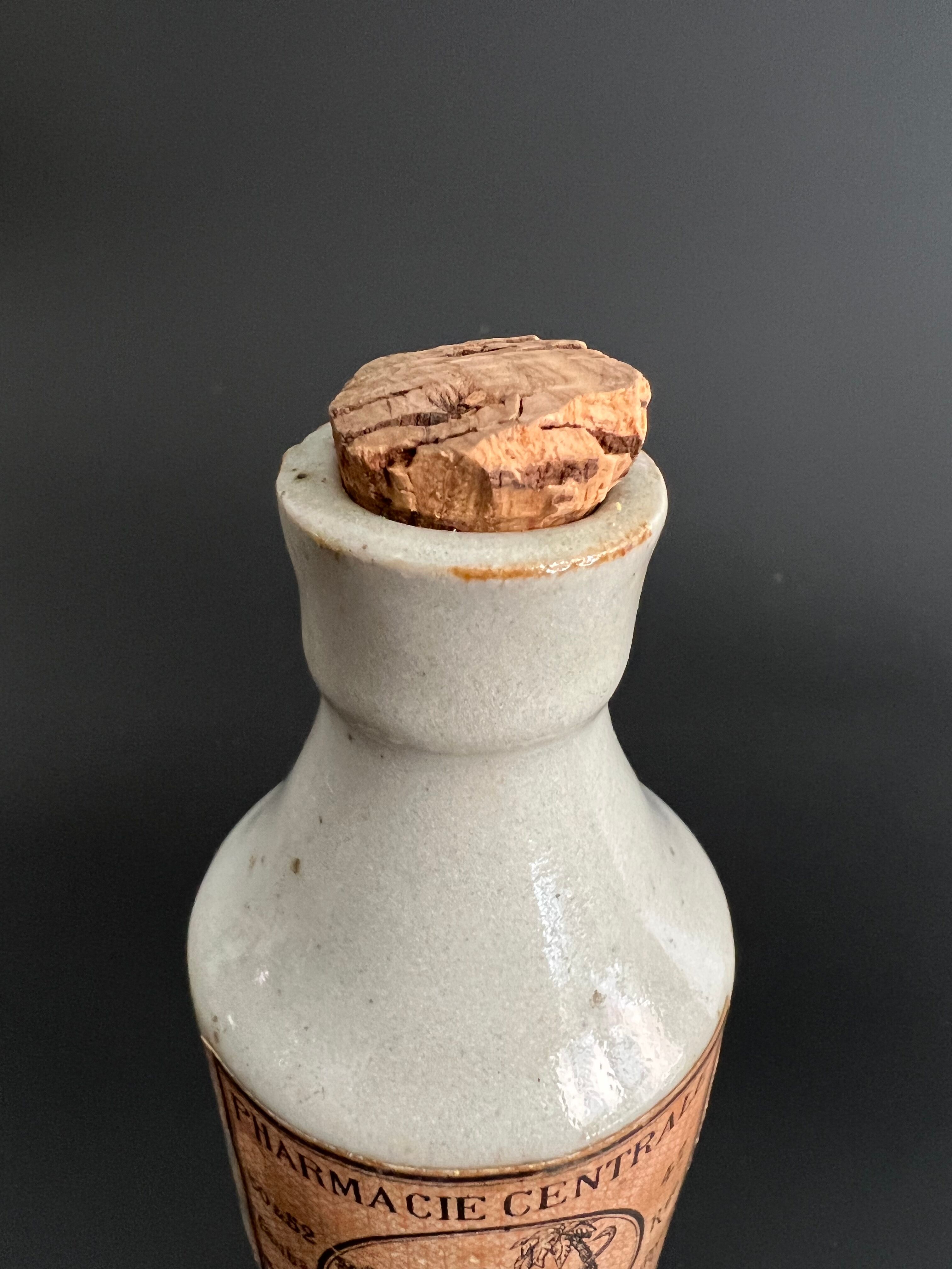 RARE Mercury stoneware pharmacy bottle