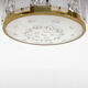 1970's Brass & Crystal Pendant Light by Novy Bydzov Glasswork, Czechoslovakia