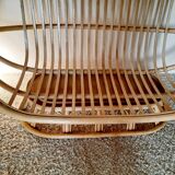 Vintage bohemian rattan canapé from the 60s and 70s.