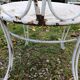 Paire de fauteuils de jardin anciens fer plein métal
