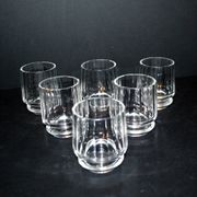 Set of 6 ART DECO glasses cut glass alcohol tumbler Czechoslovakia