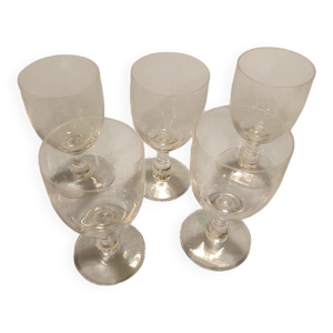 5 verres Baccarat