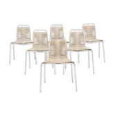 Set of six chairs Poul Kjorholm: "PK-1"