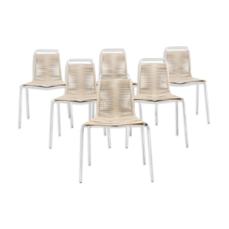 Set of six chairs Poul Kjorholm: "PK-1"