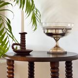 Spiral oak pedestal table
