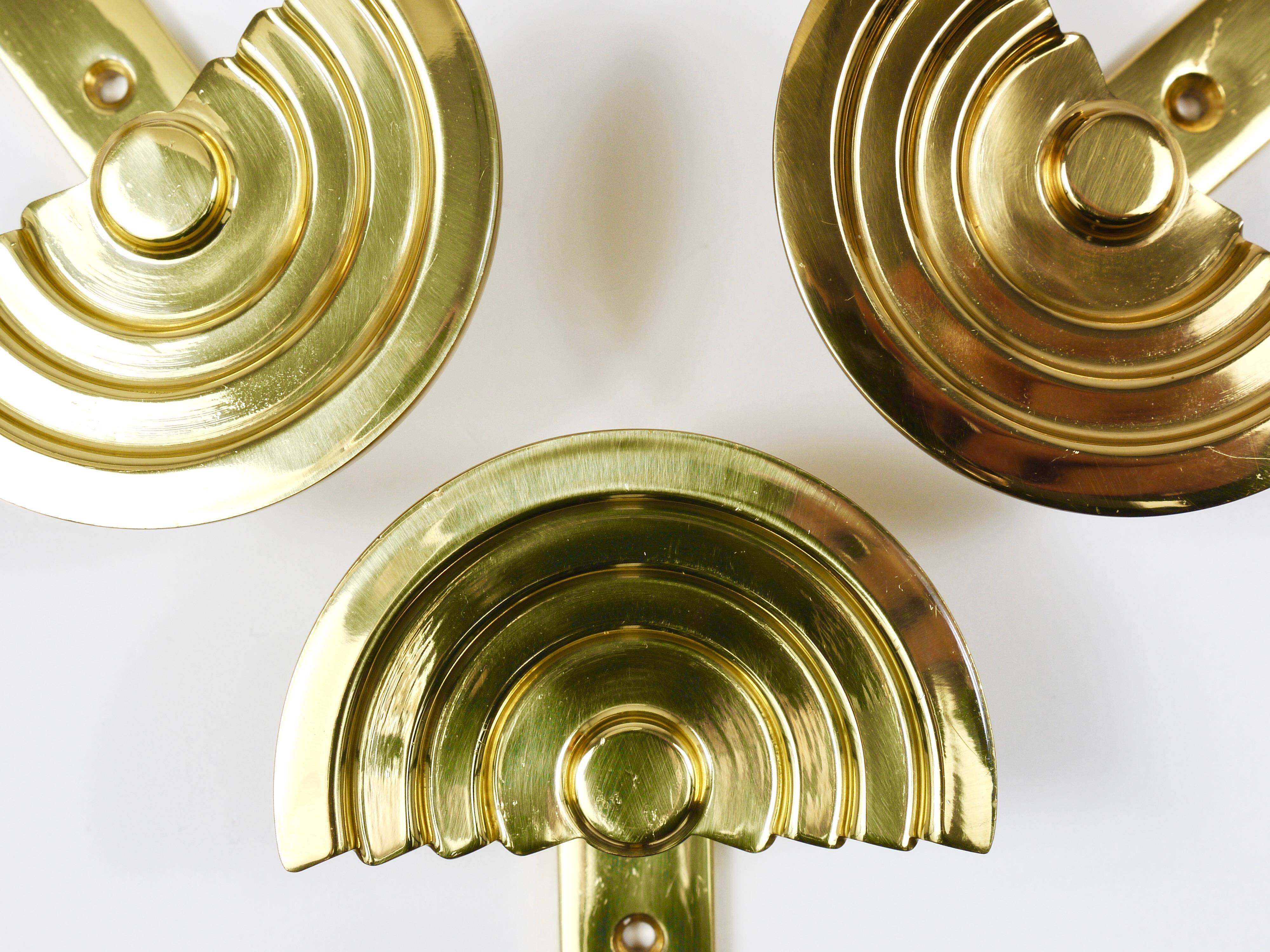 13 Postmodern Brass Wall Hooks by Ettore Sottsass, 1985, Valli & Valli Italy