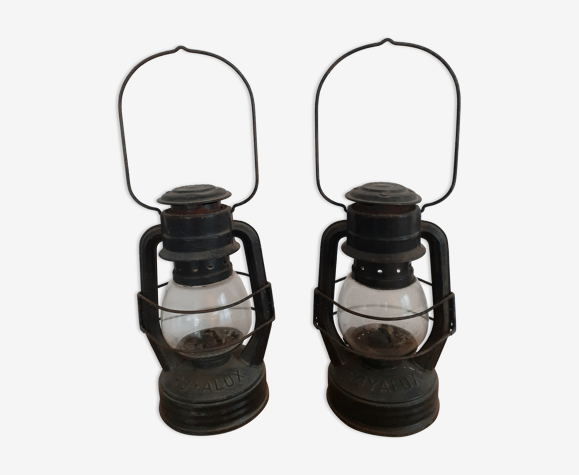 Duo of royalux old storm lamps