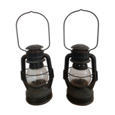 Duo of royalux old storm lamps
