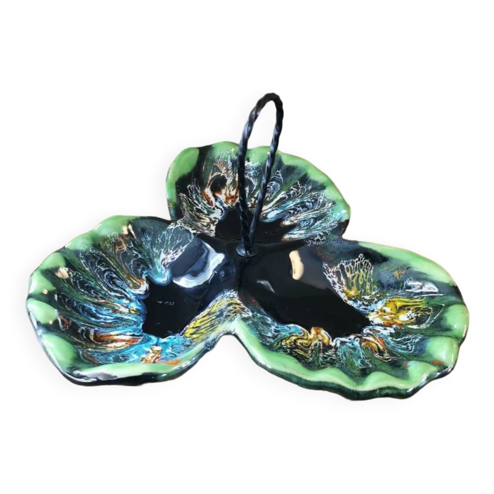 Vallauris vintage compartment dish