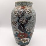 Asian ceramic vase with classic floral pattern