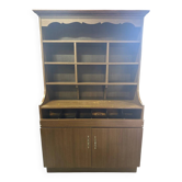 Vaisselier, meuble de métiers compartimenté en bois brun