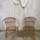 Pair of rattan armchairs