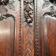 Antique Norman wedding armoire. Carved oak.