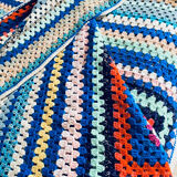 Wool crochet blanket