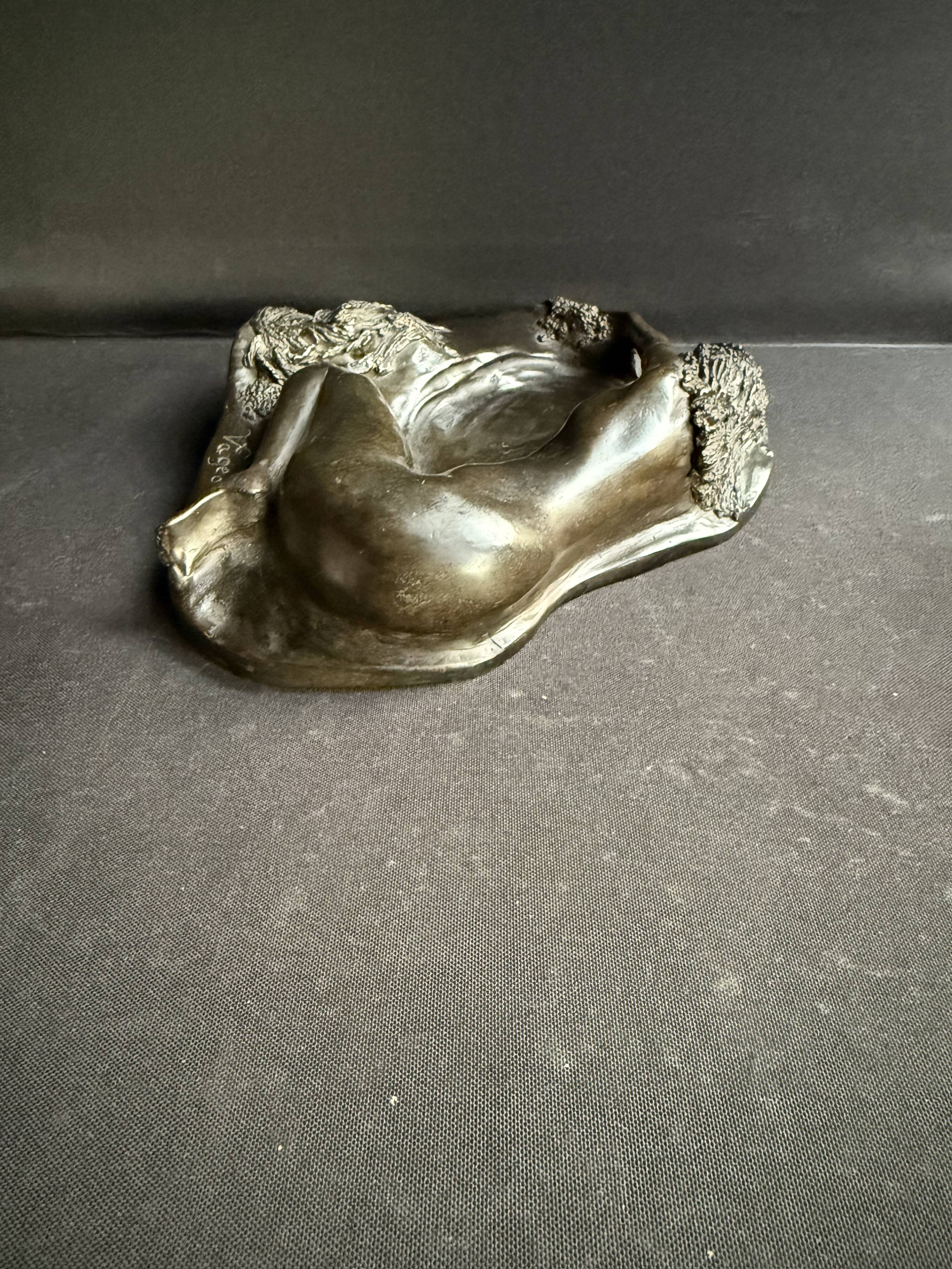 Patinated bronze sculpture – Valérie Fageot – 2007 Bimaris 2/7