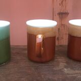 3 English Staffordshire Kiln Craft mugs