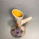 Former pitcher Vallauris enamelled Tess ceramic + painted flower Vintage