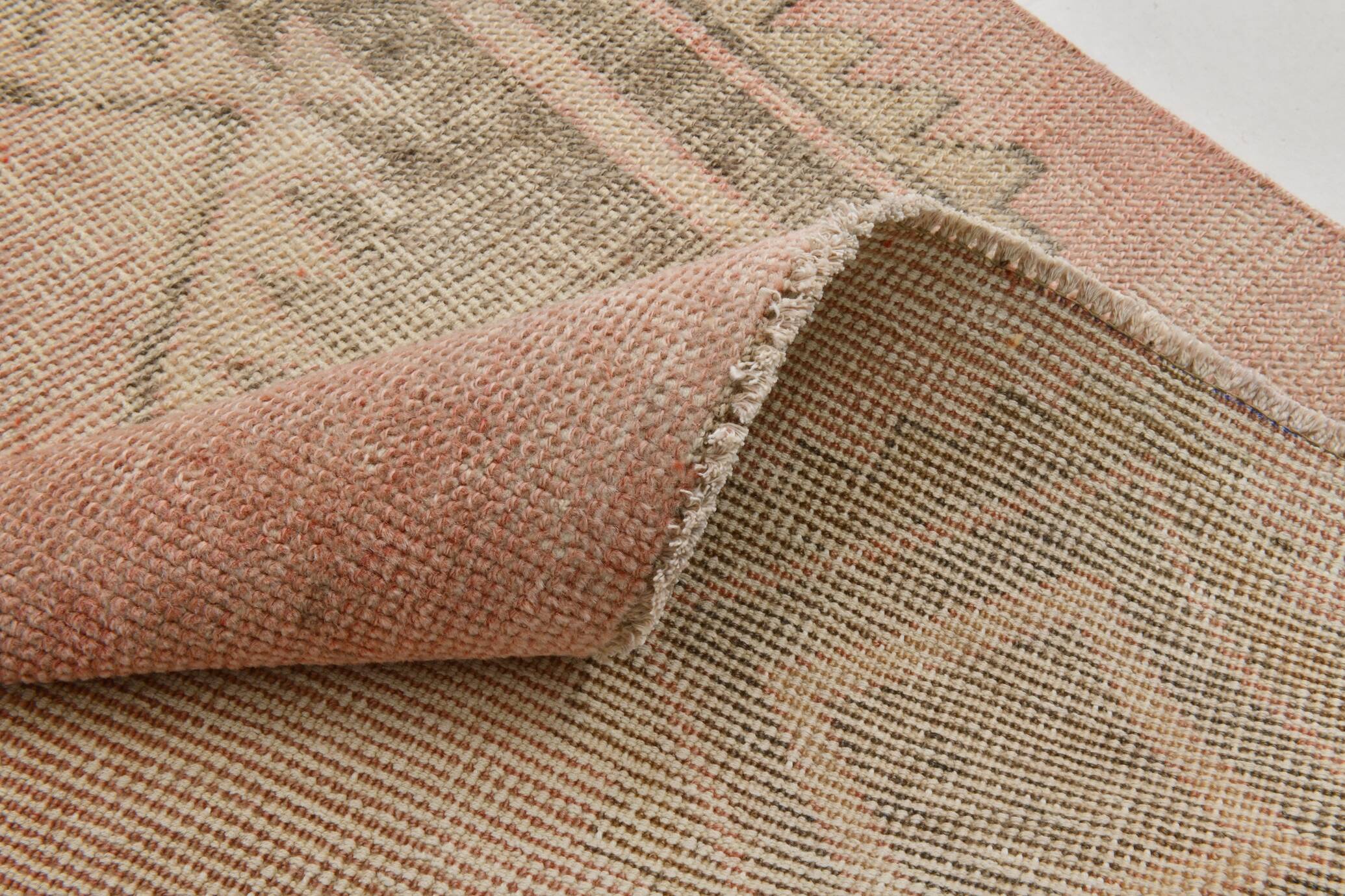 3x12 Pale Red Brown Vintage Runner Rug 80x380Cm SK 21977