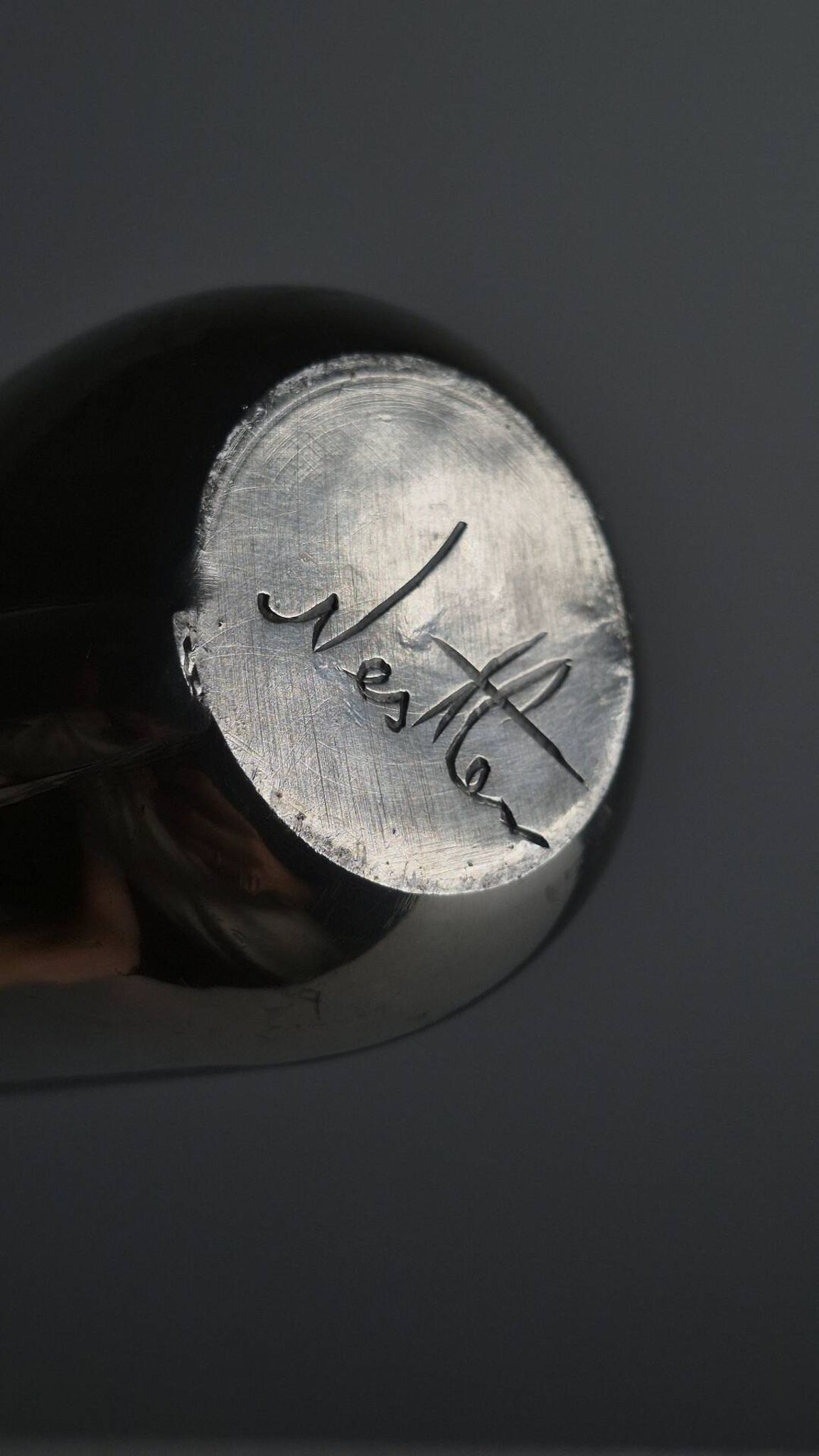 Early pewter vase by german designer Rolf Nestler 1998s