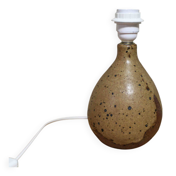 Pied de lampe en grès émaillé