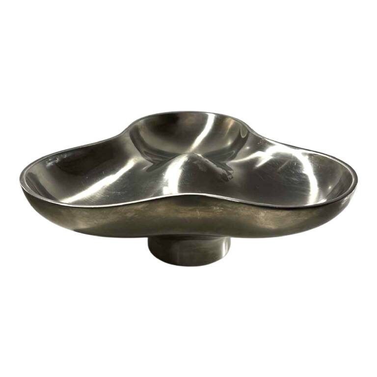 Tripartite dish, stainless steel, Georg Jensen, Denmark 1970s