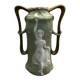 Small green Wedgwood vase art nouveau decor