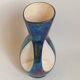 Verceram vase iridescent blue ceramic 60s Height 26,7 cm