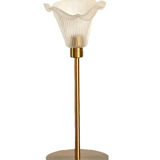 Table lamp made from an old glass lampshade, between art nouveau and art deco