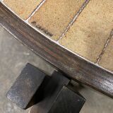 Vintage Roger Capron coffee table, ceramic and herbarium design, 105cm