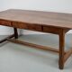 Rustic Dining Table in Oak and Elm from the Early 20th Century